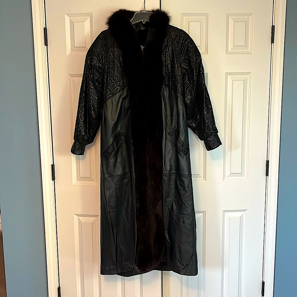 Vintage J. Percy for Marvin Richards Full Length Leather Coat